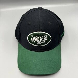Vintage New York Jets Hat Men‎ Green Black Reebok NFL Strap Back Cap New